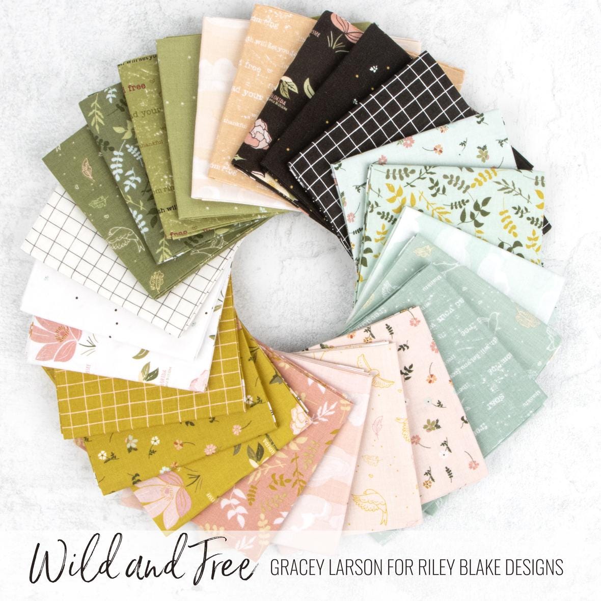 Wild and Free by Gracey Larson for Riley Blake Designs, 10in Layer Cake