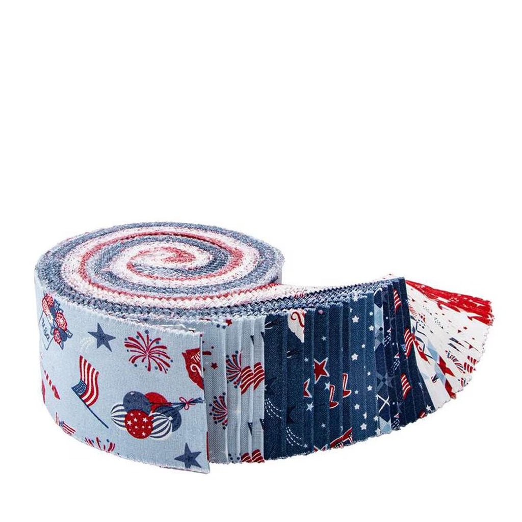 Stars and Stripes Forever 2.5 Inch Rolie Polie- 40 pieces