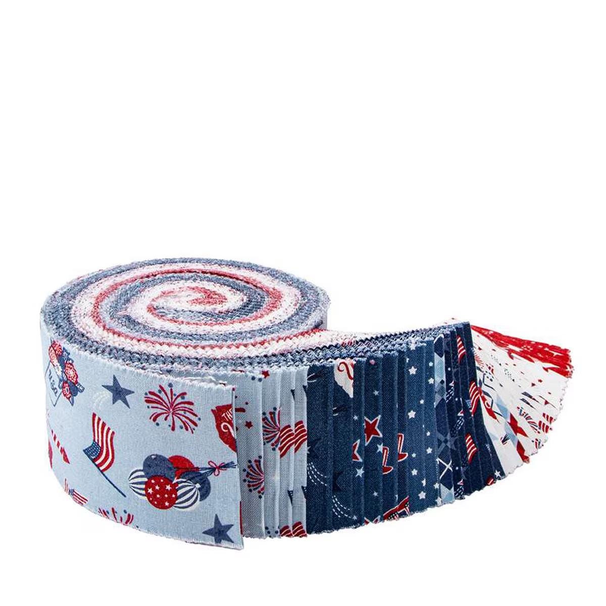 Stars and Stripes Forever 2.5 Inch Rolie Polie- 40 pieces